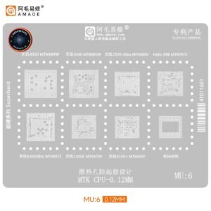 MU6 STENCIL MT6897 MT6878 MT6835 MT6781 MT6886 MT6985 MT6989 CPU STENCIL